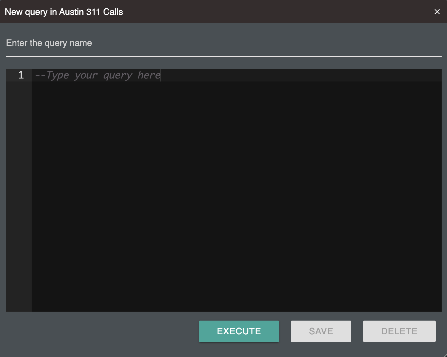 new custom query